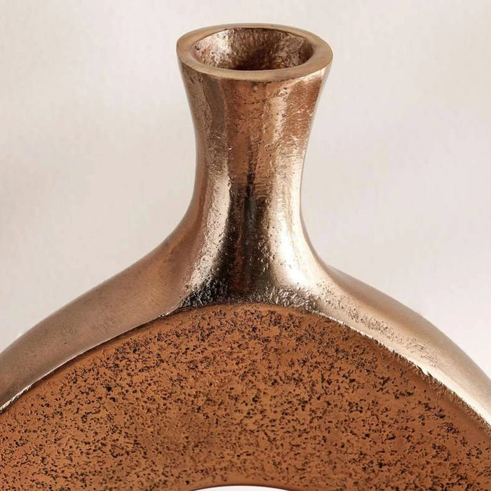 Ewan Metal Hollow Vase 24X5.5X50 - Brass Antique