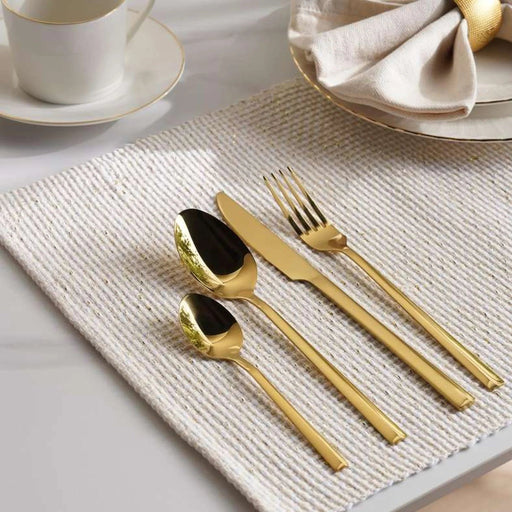 Ezra 16-Piece Cutlery Set - Gold Pan Home