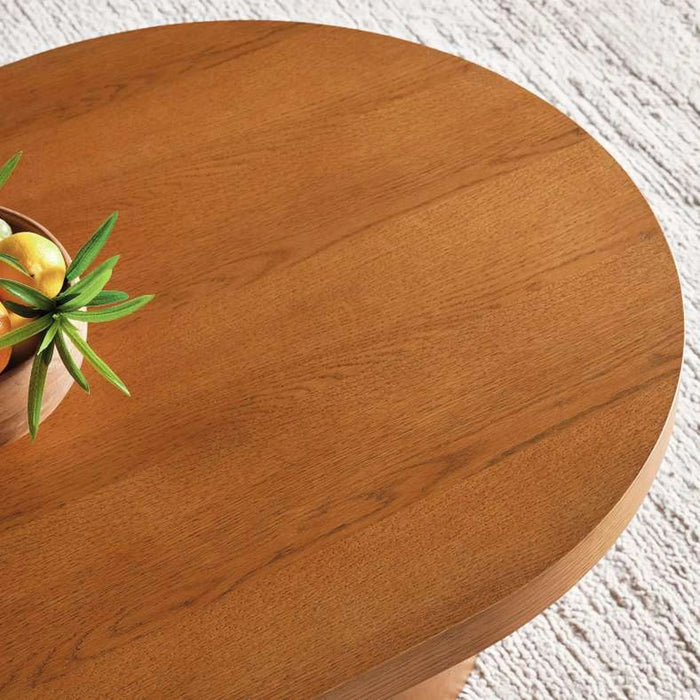 Ezra Coffee Table Oval - Dark Oak