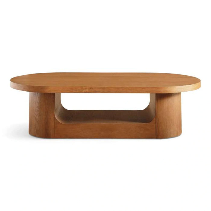 Ezra Coffee Table Oval - Dark Oak