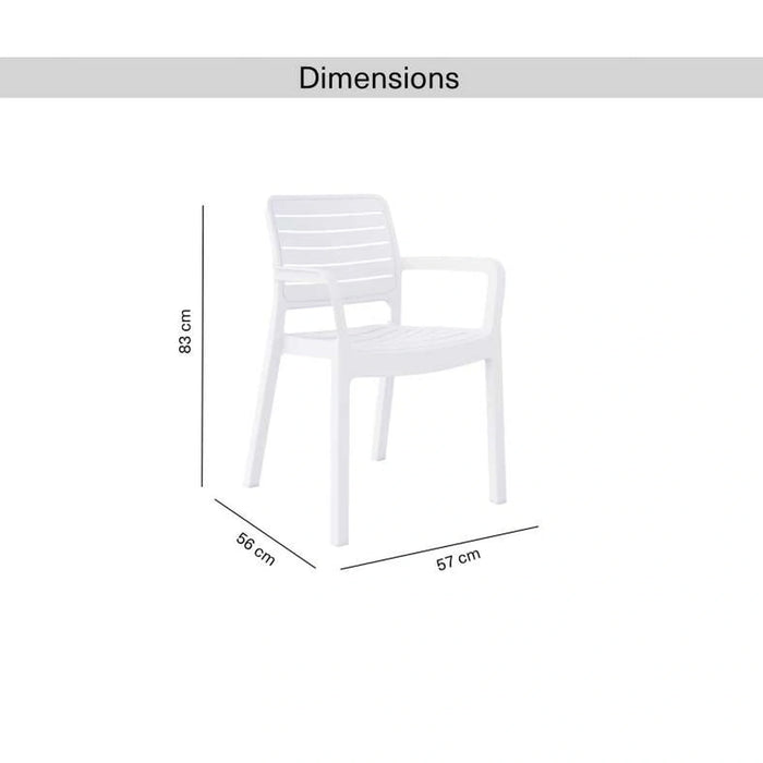 Falena Plastic Chair - White