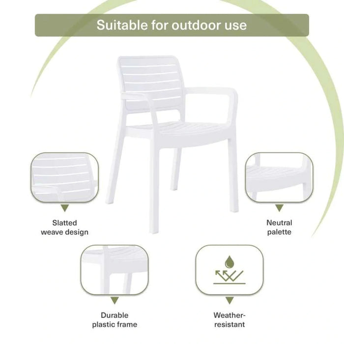 Falena Plastic Chair - White