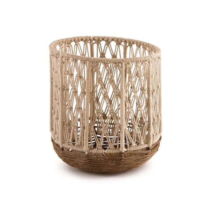 Fancify Macrame Round Basket Dia 25X30Cm - Natural Pan Home