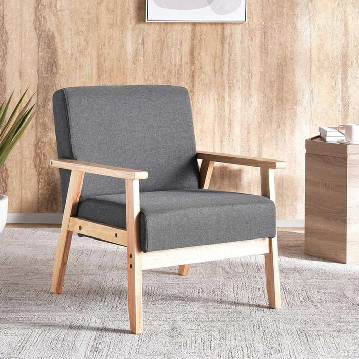 Faneva Accent Chair Wood - Grey & Oak
