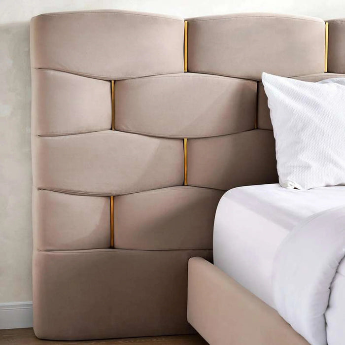 Farah King Bed 180X200 - Beige Pan Home