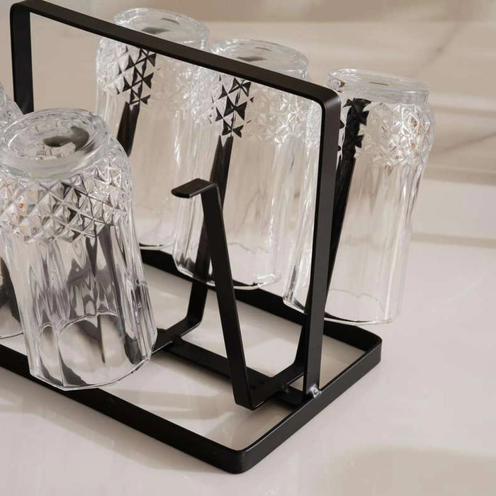 Faris 6-Piece Glass Tumbler With Iron Stand 250Ml - Clear