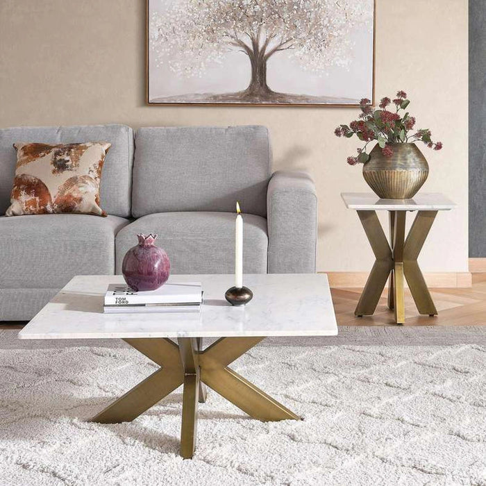 Faroe Coffee Table Marble Pan Home