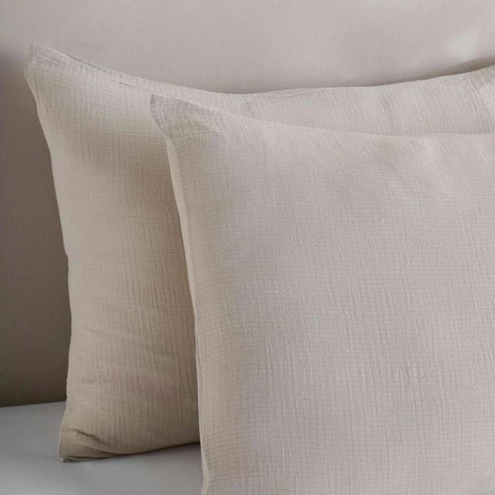 Feather Soft Muslin 2-Piece Pillow Case Set  50X75Cm - Natural Beige