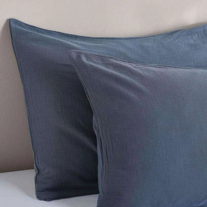 Feather Soft Muslin 2-Piece Pillow Case Set  50X75Cm - Orage Blue