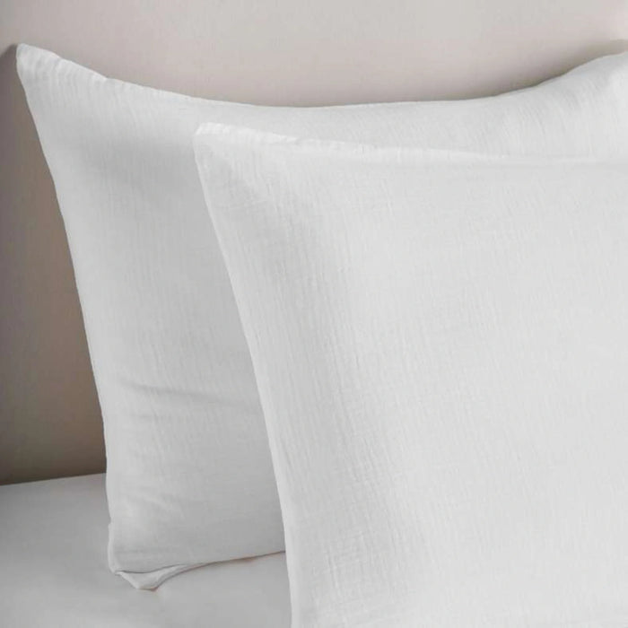 Feather Soft Muslin 2-Piece Pillow Case Set  50X75Cm - White