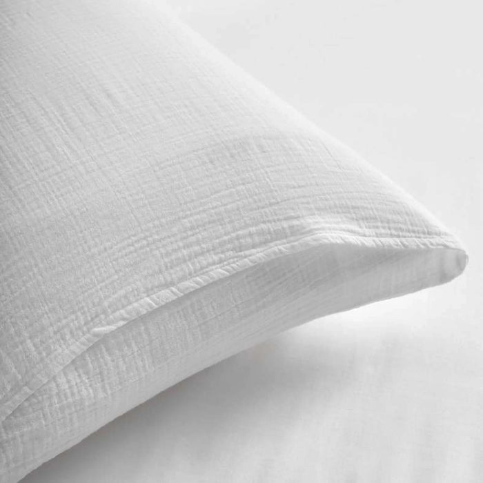 Feather Soft Muslin 2-Piece Pillow Case Set  50X75Cm - White