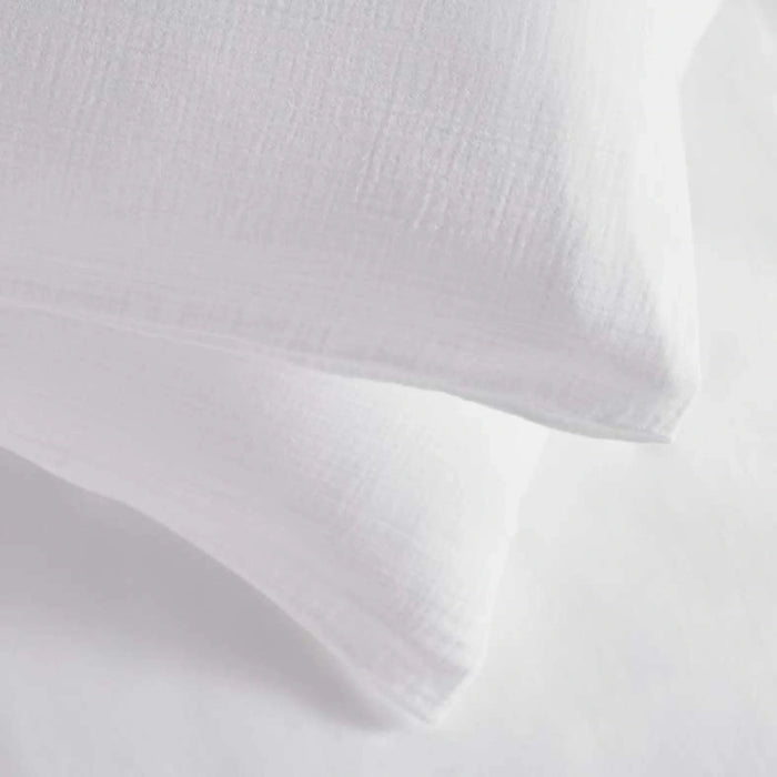 Feather Soft Muslin 3-Piece Reversible Full Duvet Cover Set 160X200Cm - White Pan Home