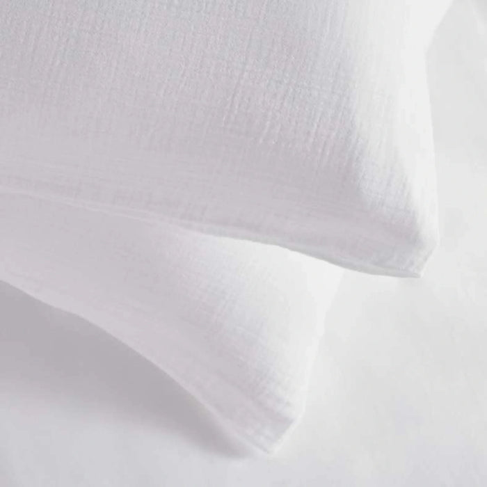 Feather Soft Muslin 3-Piece Reversible King Duvet Cover Set 230X220Cm - White
