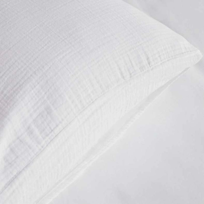 Feather Soft Muslin 3-Piece Reversible King Duvet Cover Set 230X220Cm - White