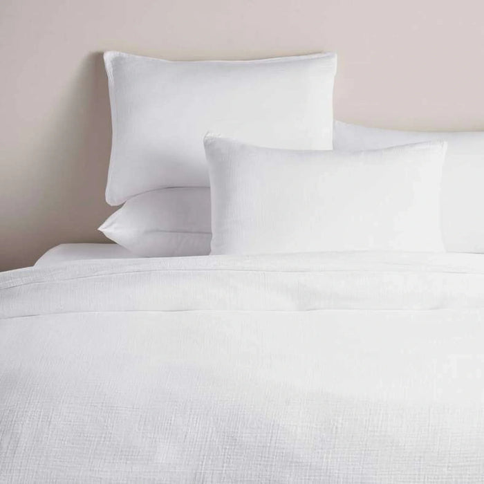 Feather Soft Muslin 3-Piece Reversible Super King Duvet Cover Set 260X220Cm - White