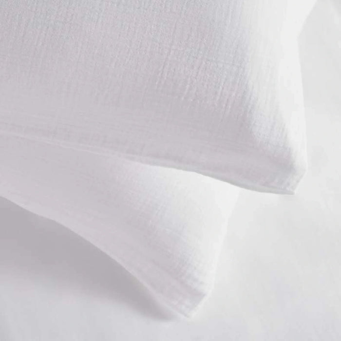 Feather Soft Muslin 3-Piece Reversible Super King Duvet Cover Set 260X220Cm - White