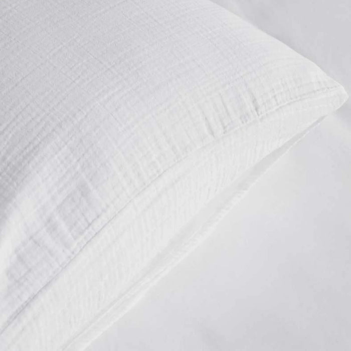 Feather Soft Muslin 3-Piece Reversible Super King Duvet Cover Set 260X220Cm - White