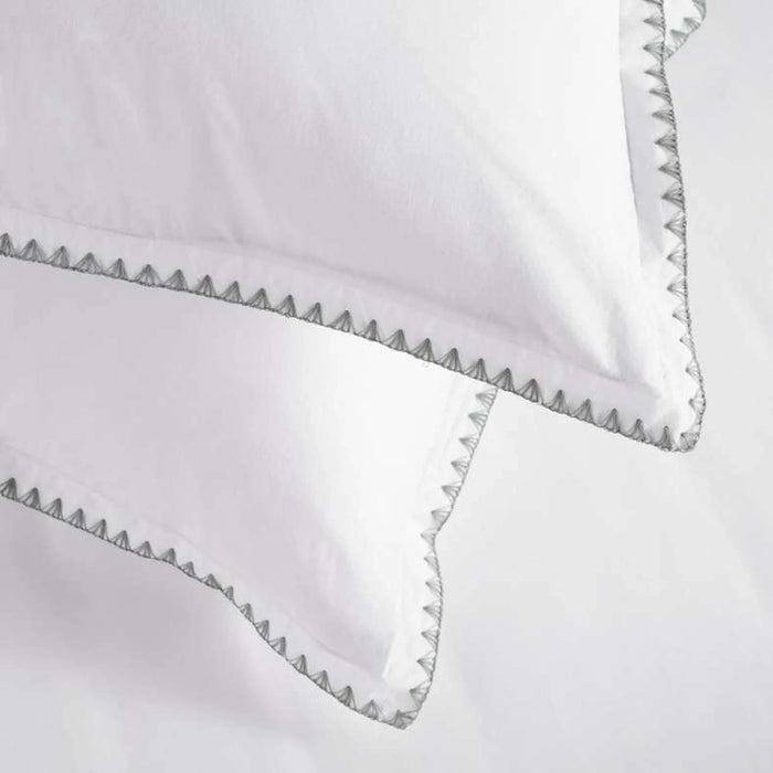 Feather Soft Sekar Stitch 3-Piece Embroidered King Duvet Cover Set 230X220Cm - Celedon Green