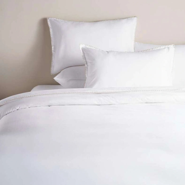 Feather Soft Sekar Stitch 3-Piece Embroidered Queen Duvet Cover Set 200X200Cm - Natural Beige