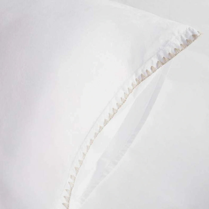 Feather Soft Sekar Stitch 3-Piece Embroidered Queen Duvet Cover Set 200X200Cm - Natural Beige