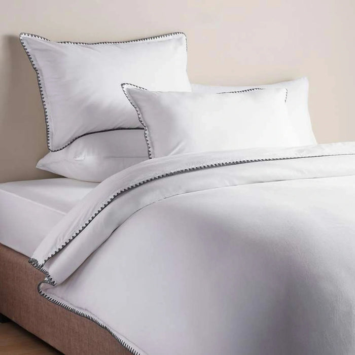 Feather Soft Sekar Stitch 3-Piece Embroidered Queen Duvet Cover Set 200X200Cm - Orage Blue