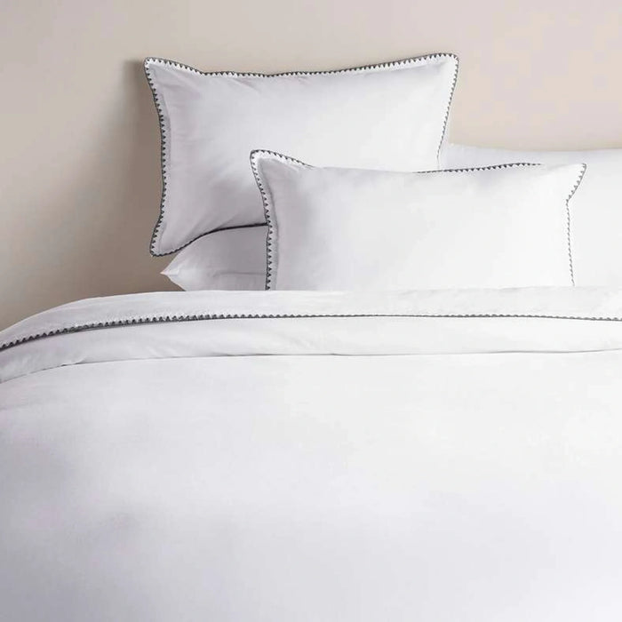 Feather Soft Sekar Stitch 3-Piece Embroidered Queen Duvet Cover Set 200X200Cm - Orage Blue