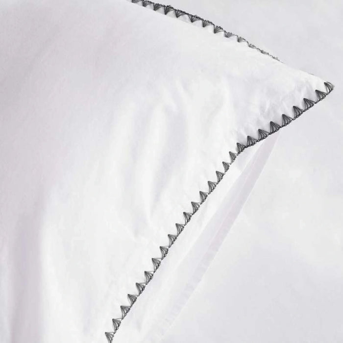 Feather Soft Sekar Stitch 3-Piece Embroidered Queen Duvet Cover Set 200X200Cm - Orage Blue