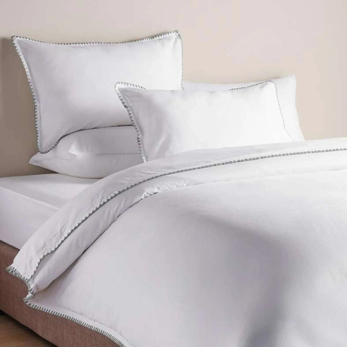 Feather Soft Sekar Stitch 3-Piece Embroidered Super King Duvet Cover Set 260X220Cm - Celedon Green