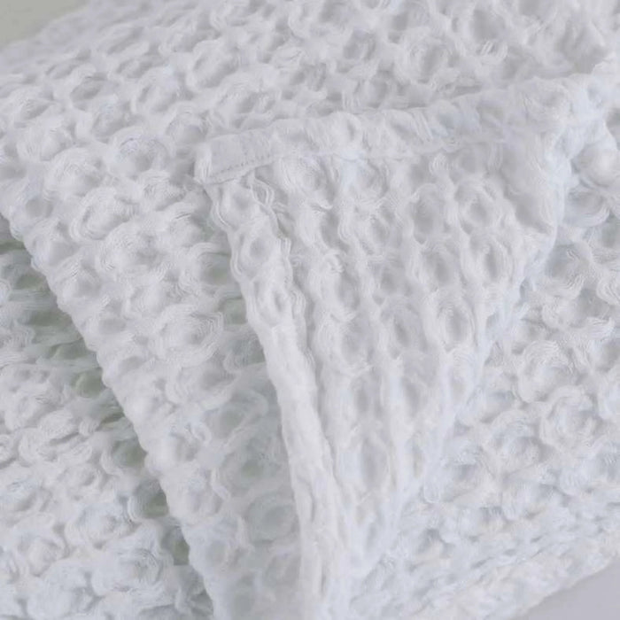 Feather Soft Waffle 3-Piece Bath Towel Set - White