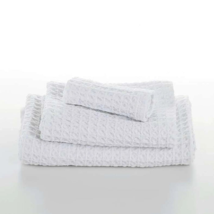 Feather Soft Waffle 3-Piece Bath Towel Set - White