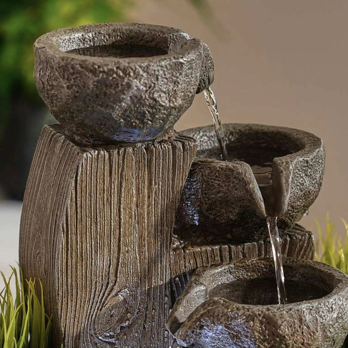Felice Polyresin Table Fountain 21X16X35Cm - Grey Pan Home