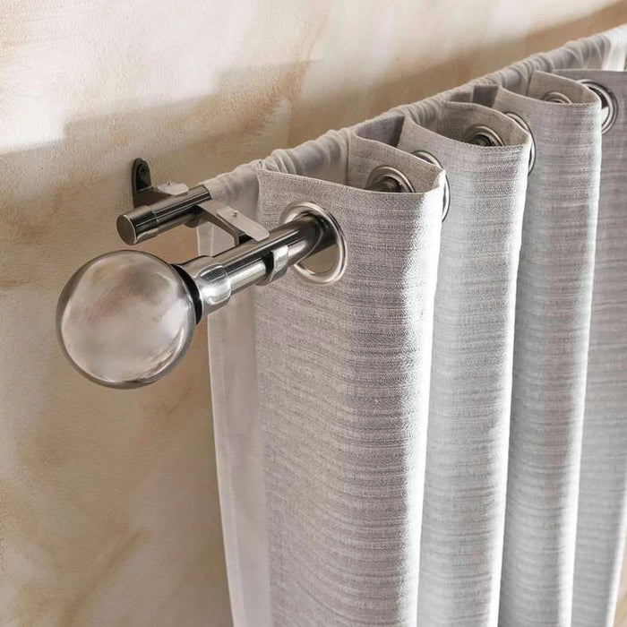 Felix Ball 25/22Mm Extendable Double Curtain Rod 157X457Cm - Black Nickle