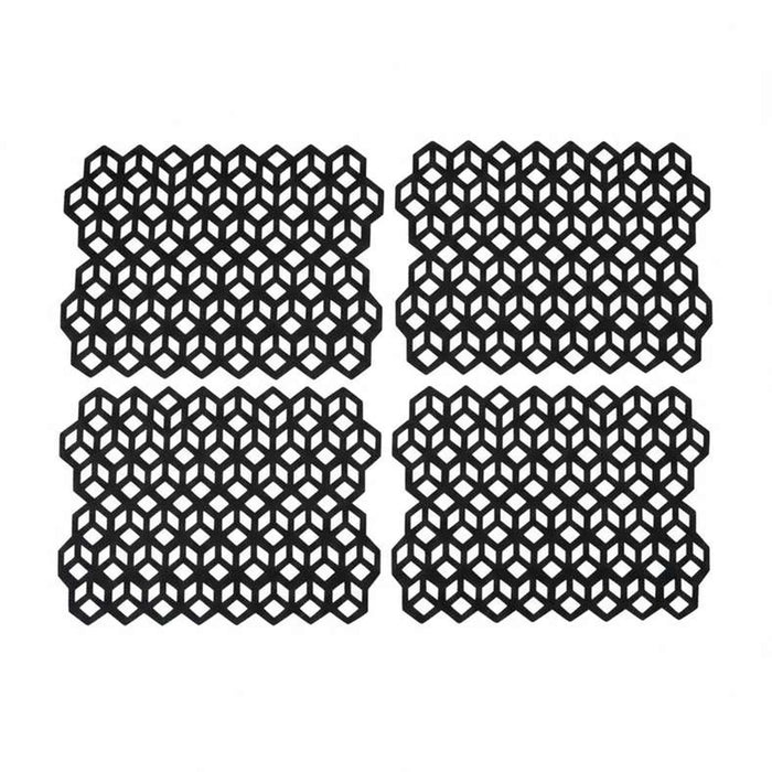 Felture 4-Piece Laser Cut Placemat 33X45Cm-Black