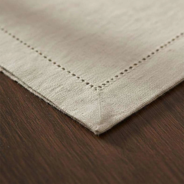 Fenix 12 Piece Cotton- Flex Faggoted Napkin Set 45X45Cm - Beige Pan Home
