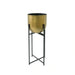 Fennel Metal Antique Planter With Stand 19X19X49Cm - Gold Pan Home