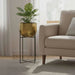 Fennel Metal Antique Planter With Stand 30X30X66Cm - Gold Pan Home