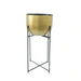Fennel Metal Antique Planter With Stand 30X30X66Cm - Gold Pan Home