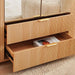 Fern 6 Door Wardrobe With Mirror - Natural Pan Home
