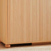 Fern 6 Door Wardrobe With Mirror - Natural Pan Home