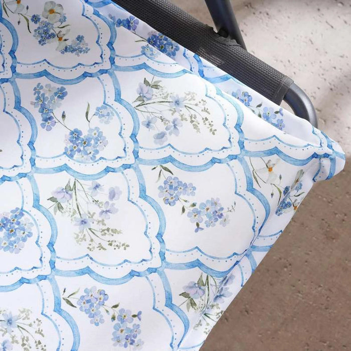 Fern Printed Water Repellant Outdoor Chair Pad 45X90X5Cm - Blue