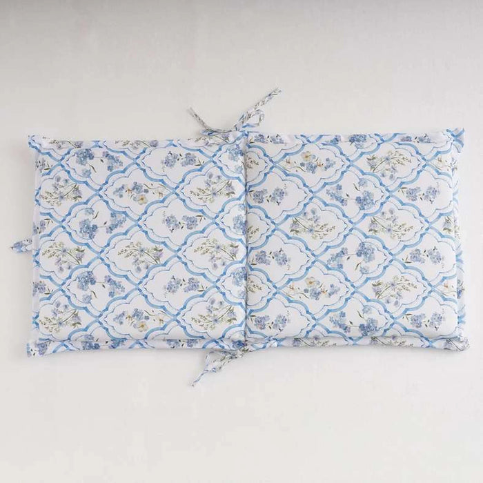 Fern Printed Water Repellant Outdoor Chair Pad 45X90X5Cm - Blue