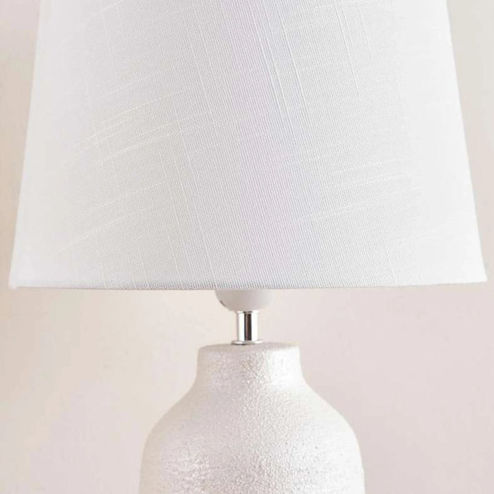 Ferras E27 Ceramic Table Lamp 25X45Cm - Matt White