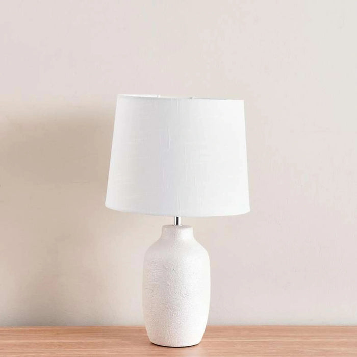 Ferras E27 Ceramic Table Lamp 25X45Cm - Matt White
