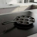 Ferric Cast Iron 12 Compartment Takoyaki/Paniyaram Pan Dia30X19X2.5Cm -Black Pan Home