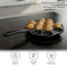 Ferric Cast Iron 12 Compartment Takoyaki/Paniyaram Pan Dia30X19X2.5Cm -Black Pan Home