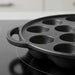 Ferric Cast Iron 15 Compartment Takoyaki/Paniyaram Pan Dia23X2.6Cm -Black Pan Home