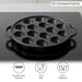 Ferric Cast Iron 15 Compartment Takoyaki/Paniyaram Pan Dia23X2.6Cm -Black Pan Home