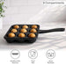 Ferric Cast Iron 9 Compartment Takoyaki/Paniyaram Pan 19X4.8Cm -Black Pan Home