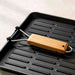 Ferric Cast Iron Grill Pan With Foldable Handle 24X24Cm -Black Pan Home
