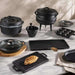 Ferric Cast Iron Grill Pan With Foldable Handle 38X28Cm -Black Pan Home